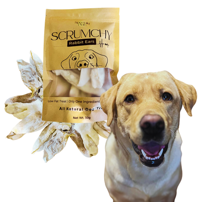 Scrumchy Freeze-Dried Rabbit Ears 30g