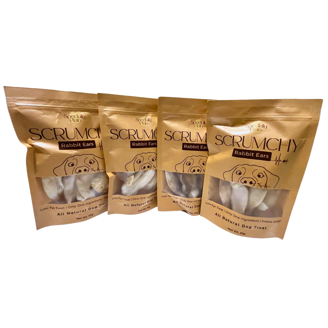 Scrumchy Freeze-Dried Rabbit Ears 30g (Pack of 4)